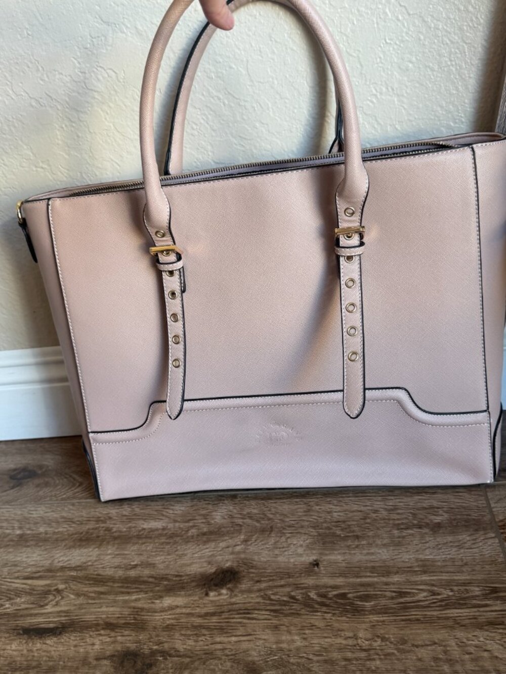 Vista Blush Pink Laptop Tote, Bag w/ 15” Laptop Compartment - Picture 3 of 8